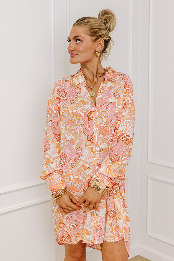 Premium Floral Shift Dress - Ultimate Tea Party Style