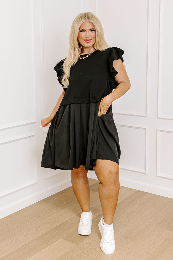 Ultimate Country Club Mini Dress - Black Curves