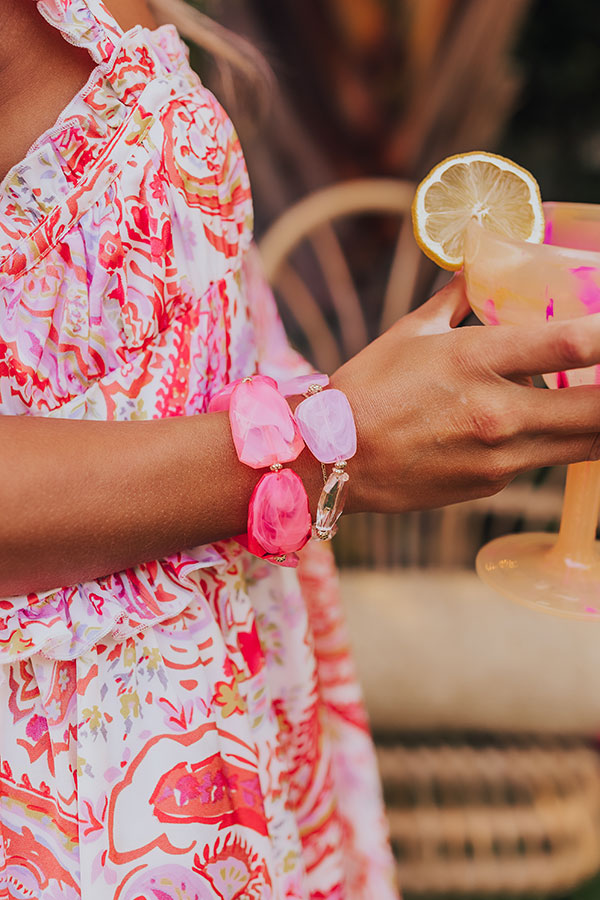 Ultimate Cabo Pink Bracelet Set - Premium Beach Style