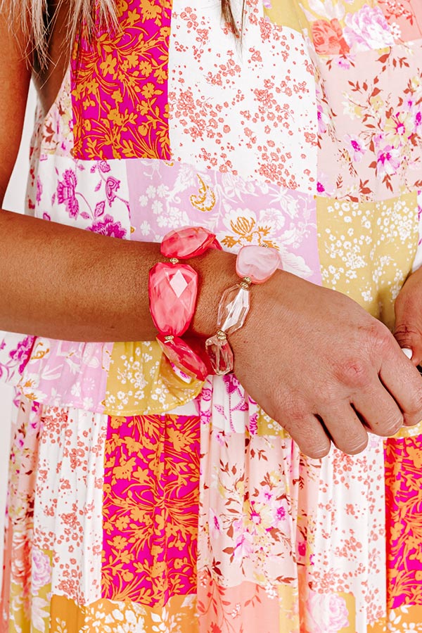 Premium Cabo Coast Bracelet Set - Coral Edition