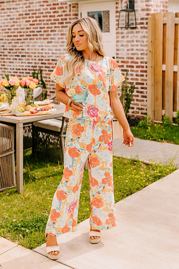 Premium Happy Blooms High Waist Pants - Ultimate Summer Style