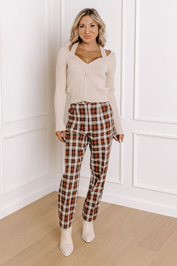 The Benton Premium High Waist Plaid Pants - Ultimate Fall Wardrobe Essential