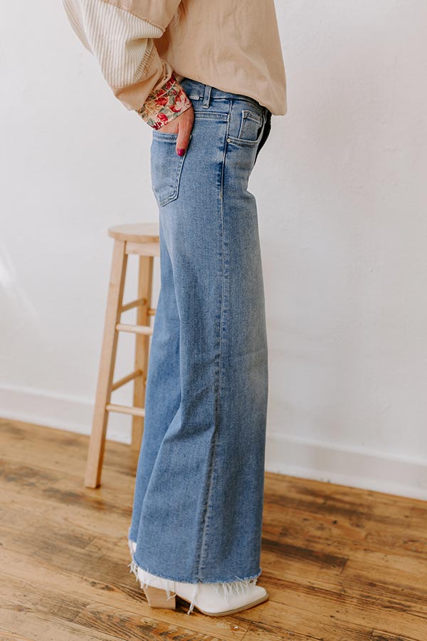 Premium RISEN Addison High Waist Wide Leg Jean - Ultimate Comfort & Style