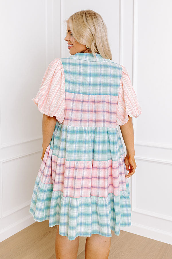 Ultimate Spring Plaid Shift Dress for Curves