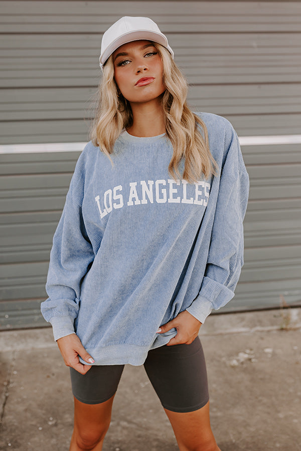 Premium Los Angeles Graphic Corduroy Sweatshirt - Ultimate Casual Style