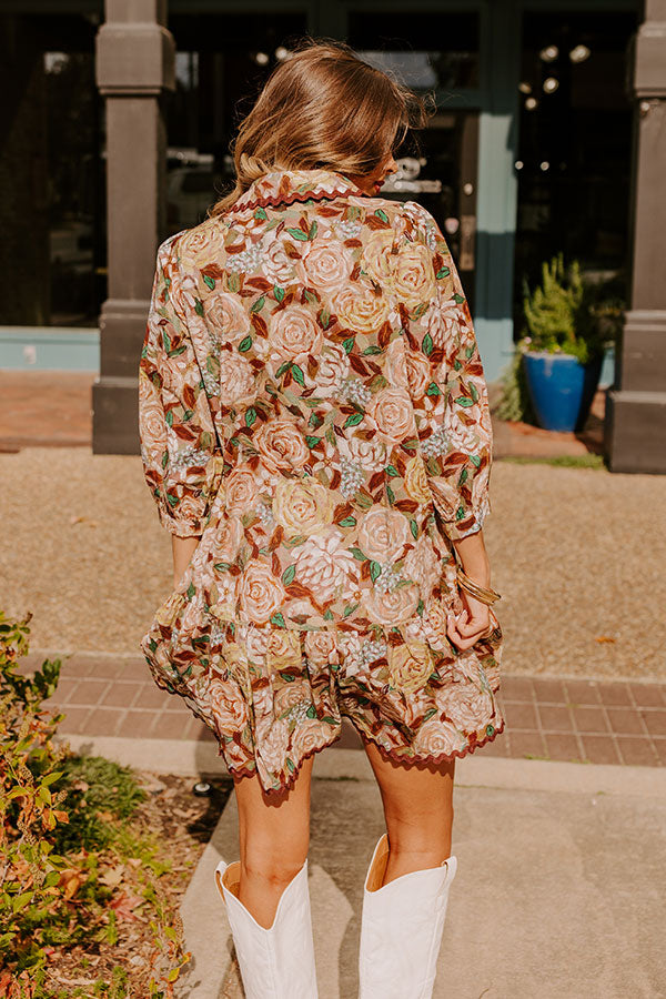 Premium Floral Ricrac Mini Dress - Effortless Style for Every Occasion