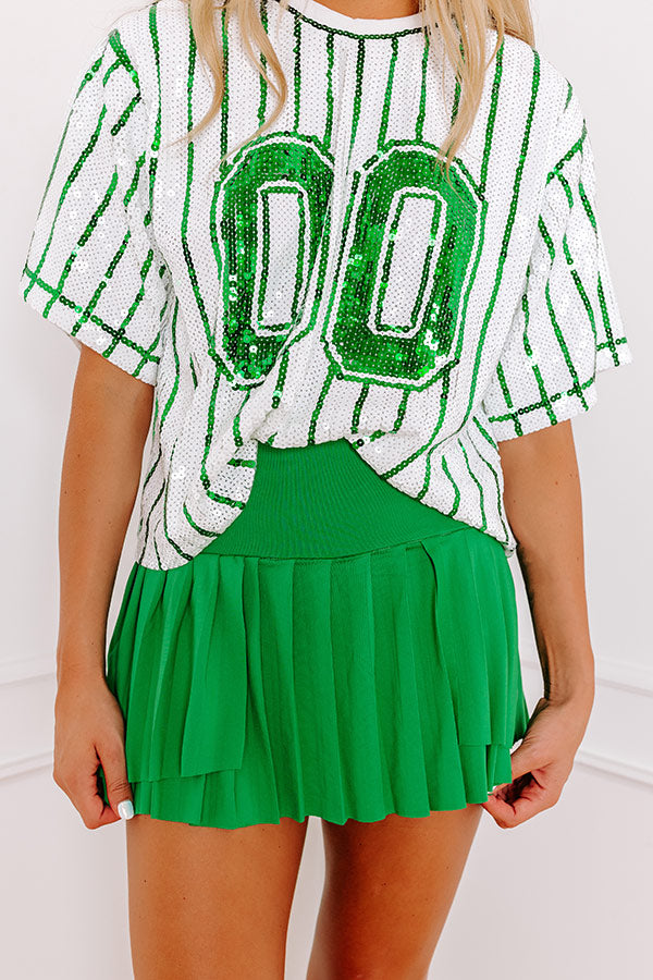 Ultimate Prep Perfect High Waist Pleated Skort - Sporty Chic in Green