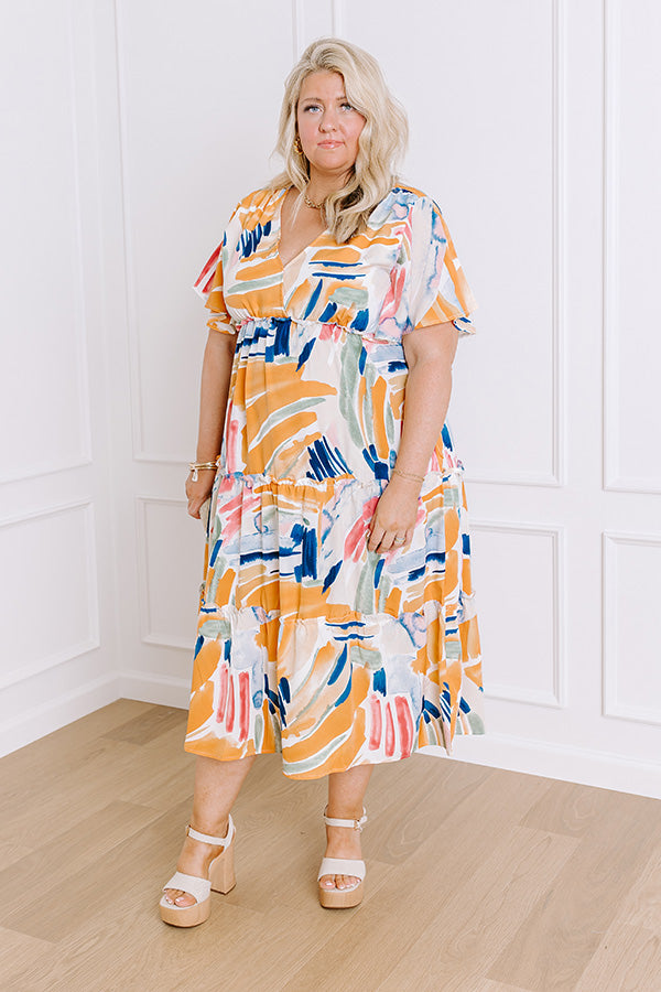 Premium Sunny In San Fran Midi Dress