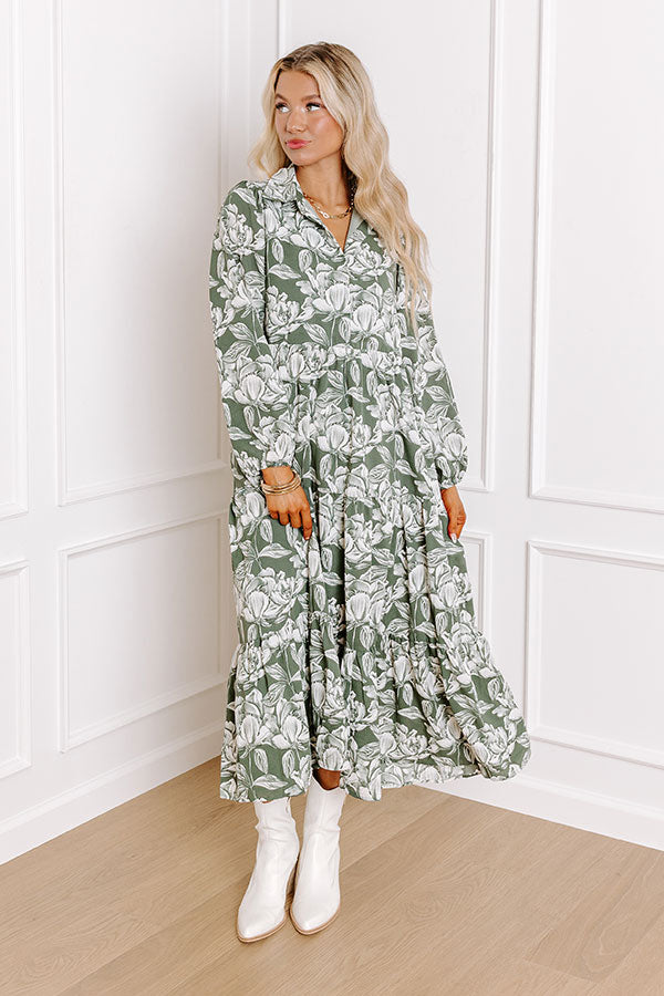 Ultimate Southern Magnolia Dreaming Midi Dress