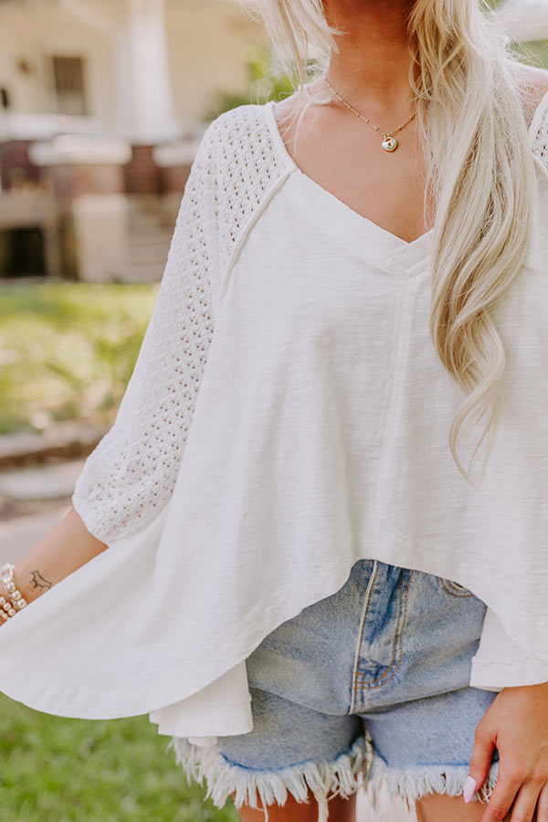 Boho Chic High-Low Hem Knit Top