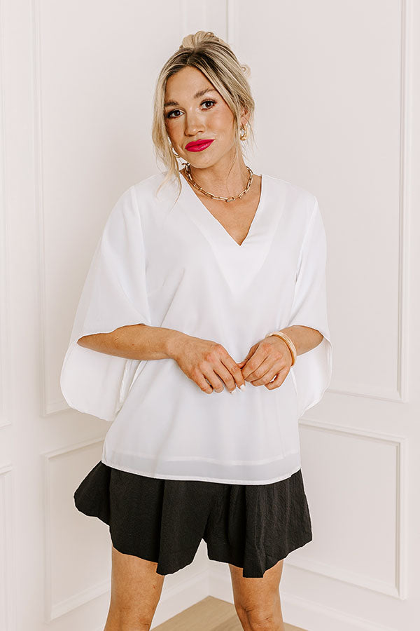 Ultimate White Chic Shift Top