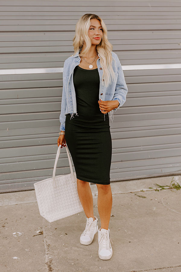 Ultimate Ribbed Midi Dress - Simply Chic