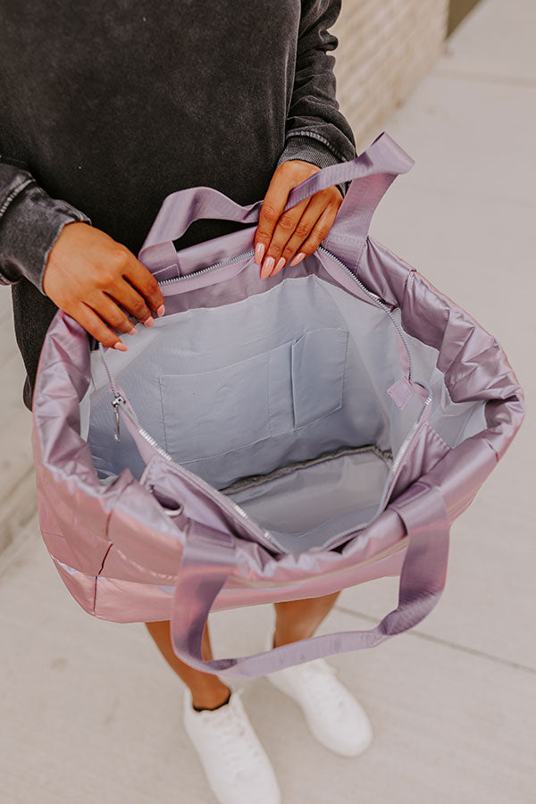 Premium Lavender Puffer Tote - Ultimate Weekend Companion