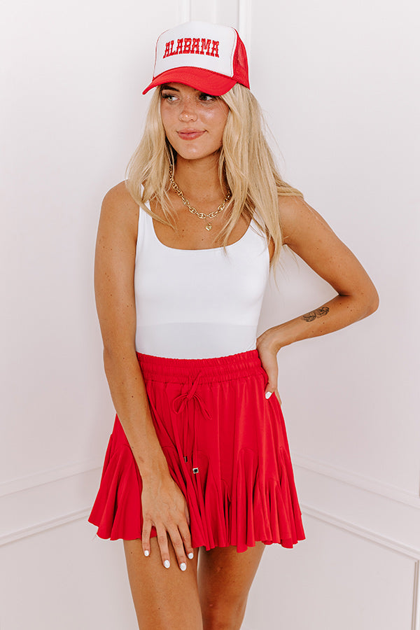 Ultimate Pep Rally Cutie High Waist Skort - Red