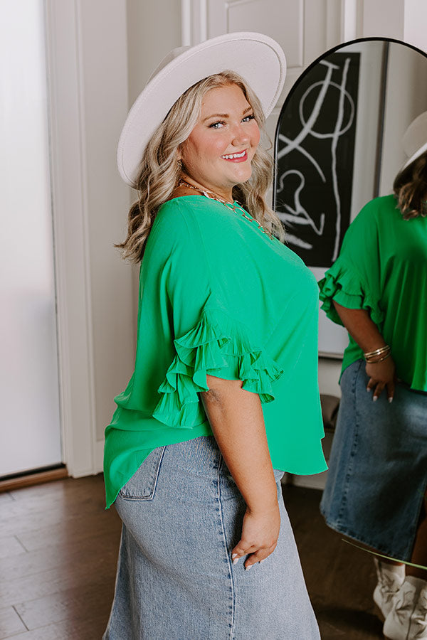 Ultimate Jade Curves Margarita Shift Top