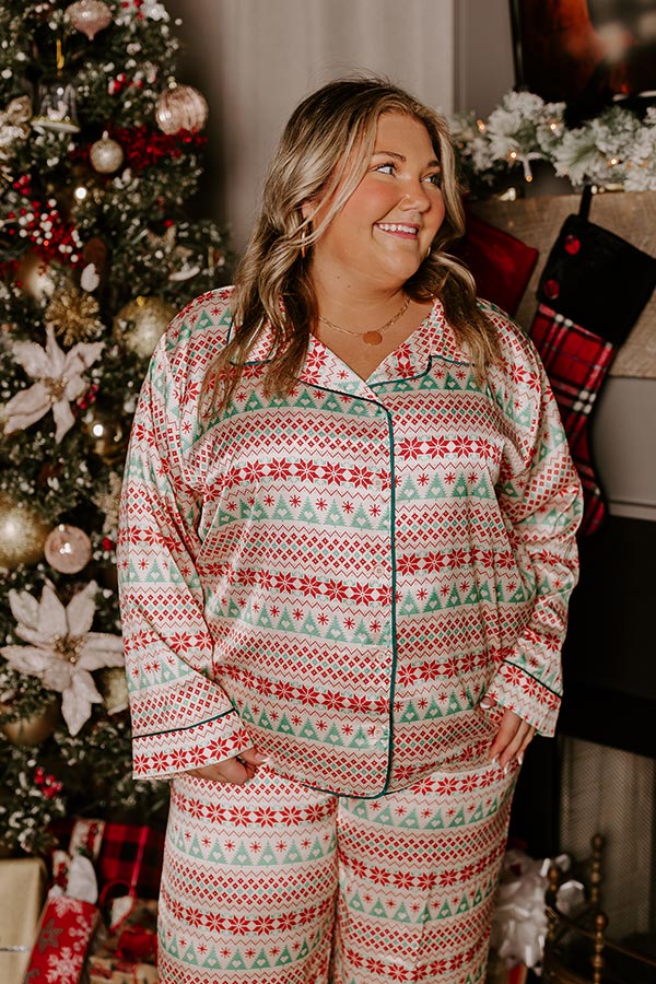 Premium Christmas Morning Satin Pajama Top for Ultimate Comfort