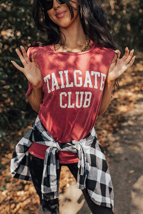 Ultimate Tailgate Club Vintage Graphic Tee - Crimson