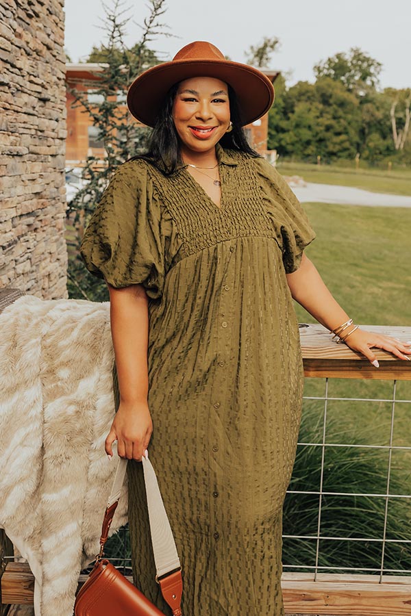 Premium Olive Curves Maxi Dress - Ultimate Style for Every Occasion