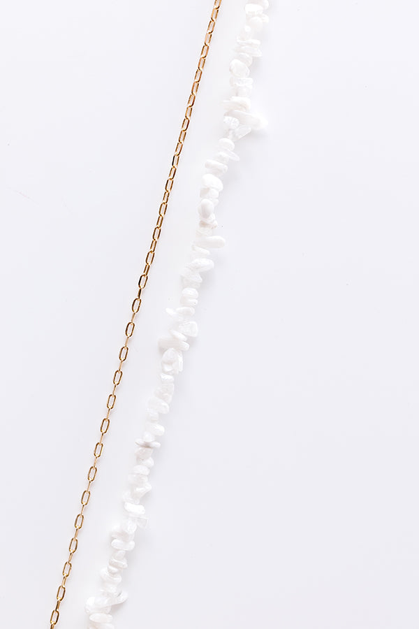 Ultimate Seaside Bliss Premium Layered Necklace in White