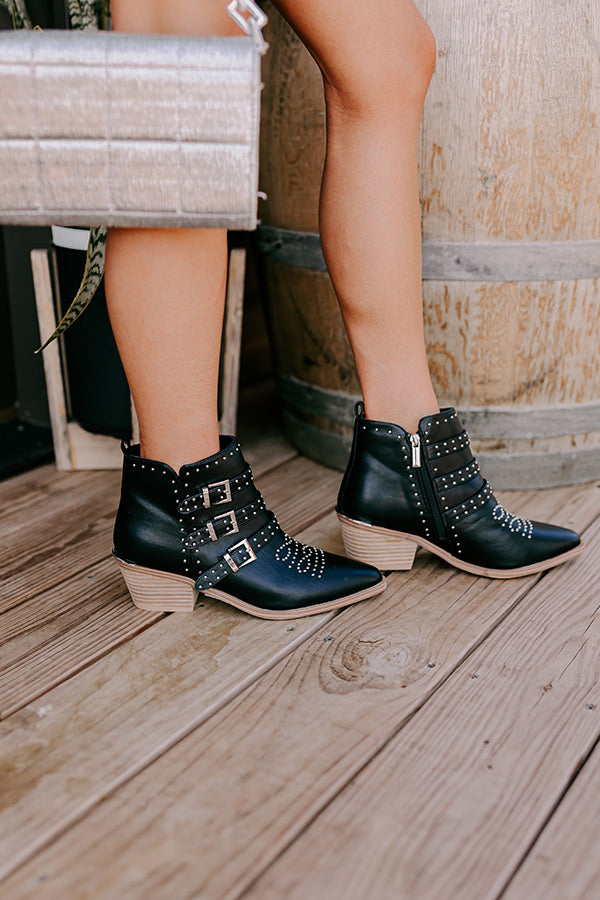 Ultimate Black Faux Leather Booties - Premium Comfort & Style