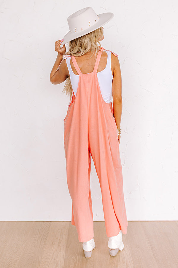 Premium Coral Jumpsuit for Effortless Style