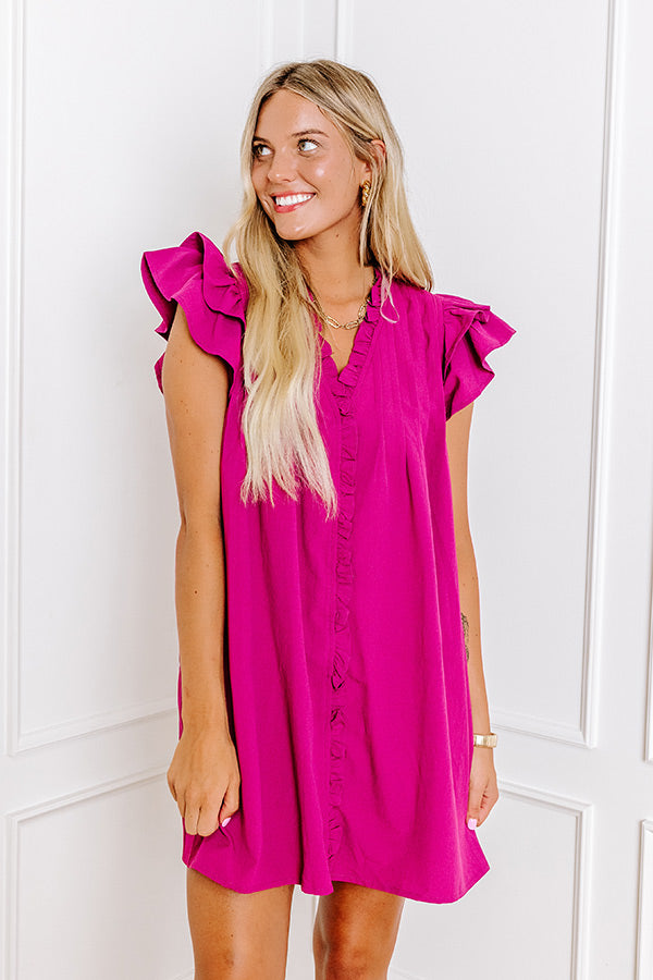 Ultimate Elegance: Orchid Ruffled Shift Dress