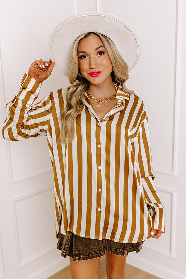 Premium Luxe Stripe Collared Top - Ultimate Style Upgrade