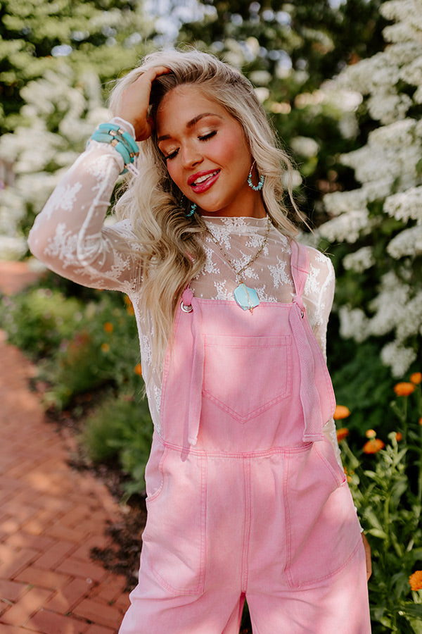 Ultimate Meena Pink Denim Overalls - Trendy & Functional