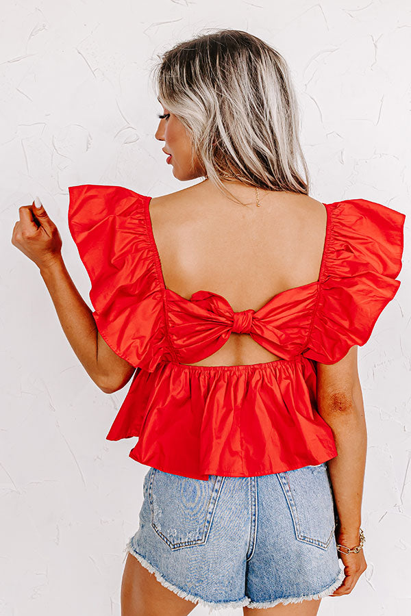 Ultimate Red Peplum Top - Stay Chic & Comfortable