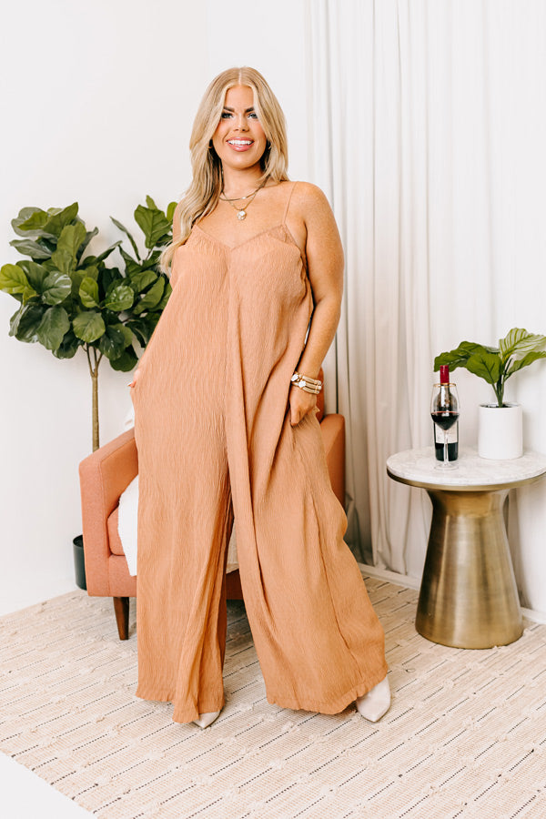 Premium Camel Curves Jumpsuit - Ultimate Comfort & Style