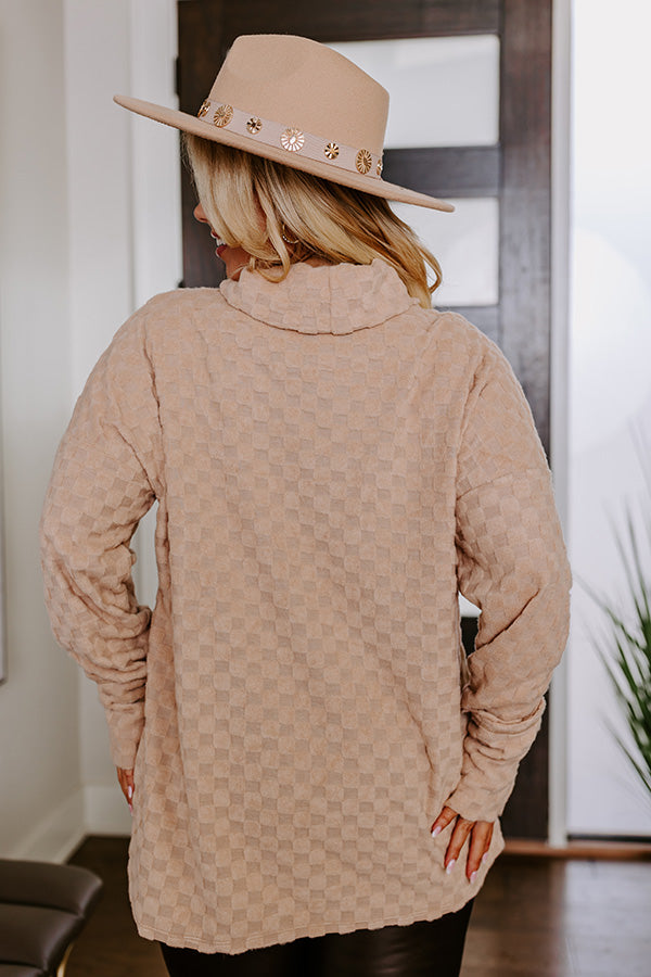 Premium Whispering Winds Sweater Top - Iced Latte