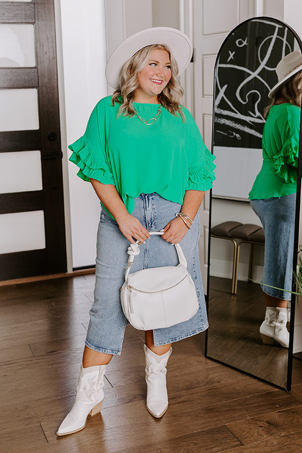 Ultimate Jade Curves Margarita Shift Top