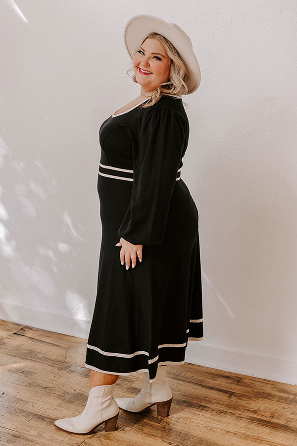 Ultimate Sweet Whispers Knit Midi Dress - Effortless Elegance