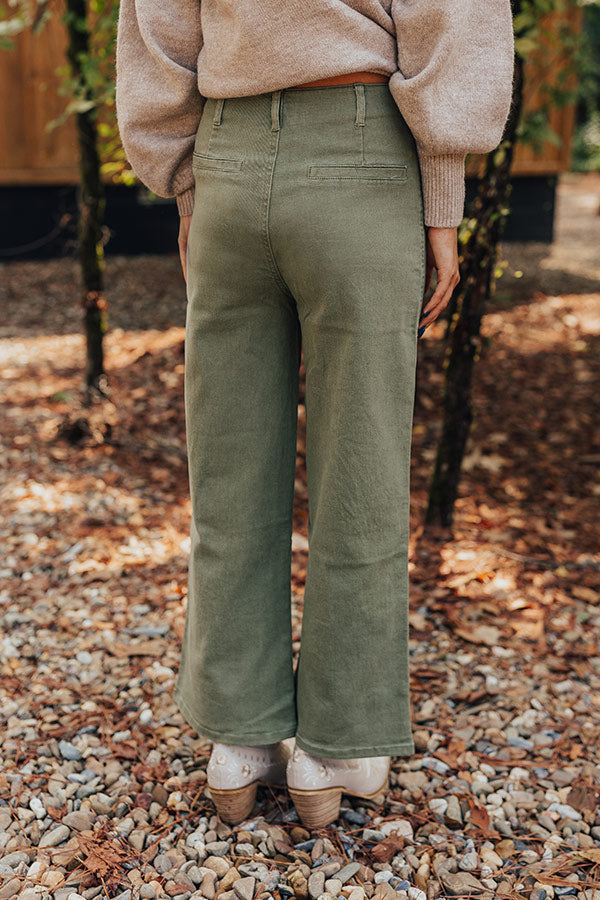 Premium Sage High Waist Jeans - Ultimate Comfort & Style