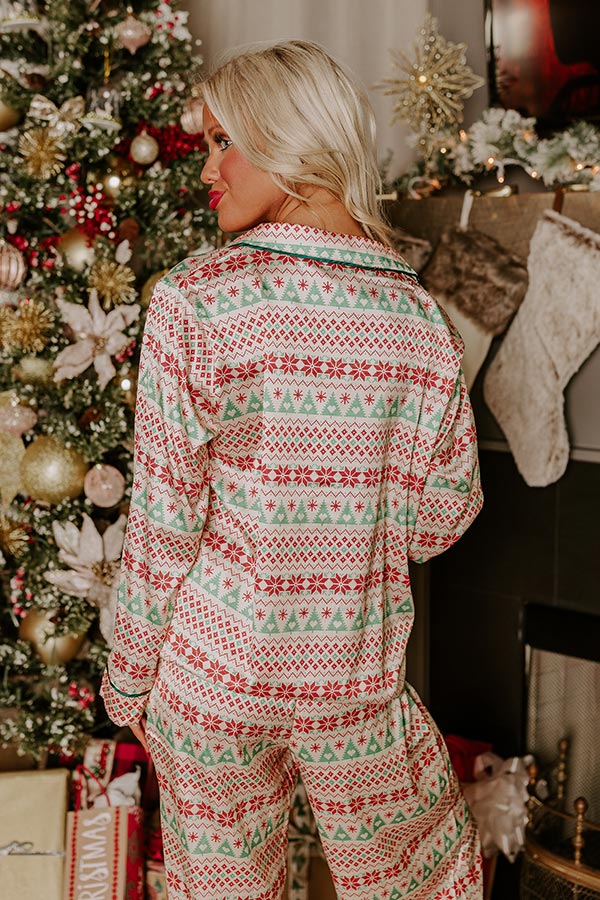 Premium Christmas Morning Satin Pajama Top - Ultimate Comfort & Festive Style