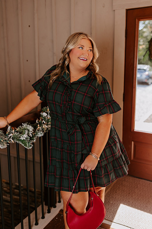 Premium Apple Orchard Plaid Mini Dress - Ultimate Fall Style