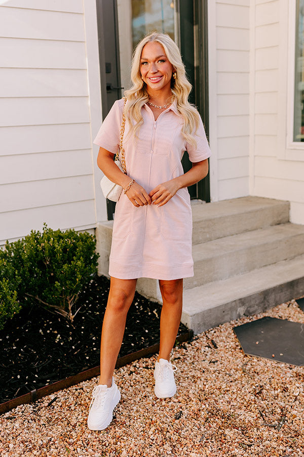 Premium Casual Chic Mini Dress in Blush - Ultimate Style Upgrade