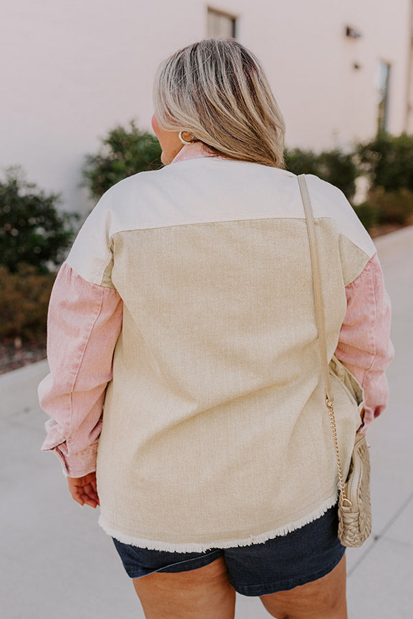 Ultimate Beige Curves Denim Jacket – Lightweight & Stylish