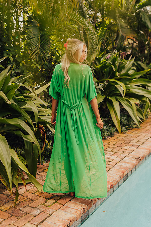 Premium Kelly Green Rooftop Pool Chiffon Overlay