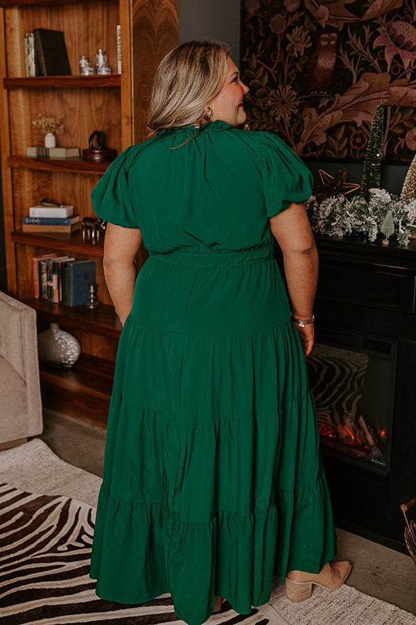 Premium Hunter Green Maxi Dress - Ultimate Curves Edition