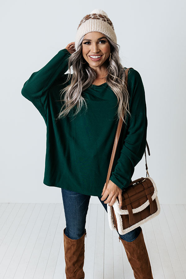 Premium Hunter Green Shift Top - Ultimate Comfort & Style