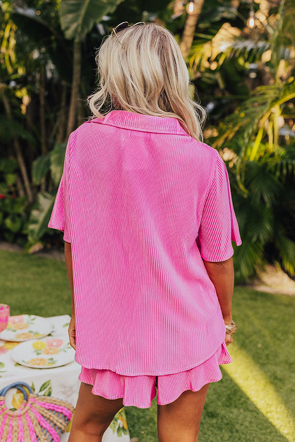 Premium Pleated Pink Top - Ultimate Style Upgrade