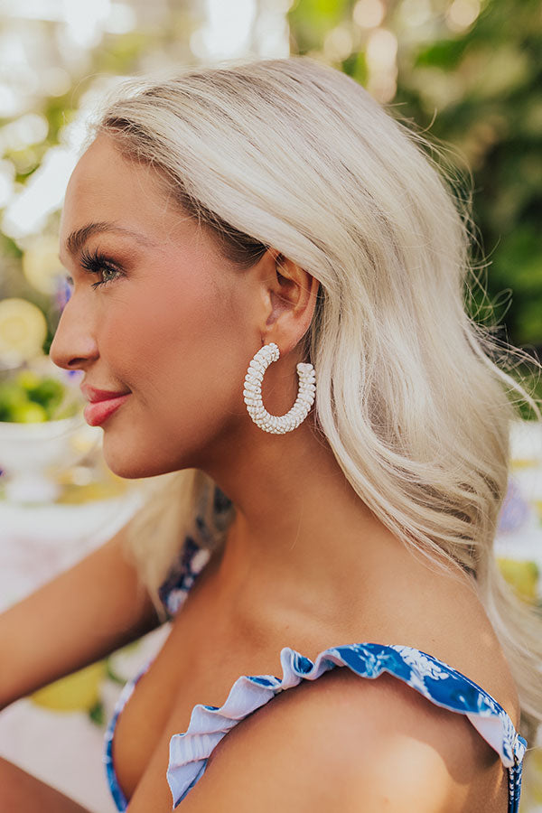 Premium Ivory Hoop Earrings - Ultimate Style Upgrade