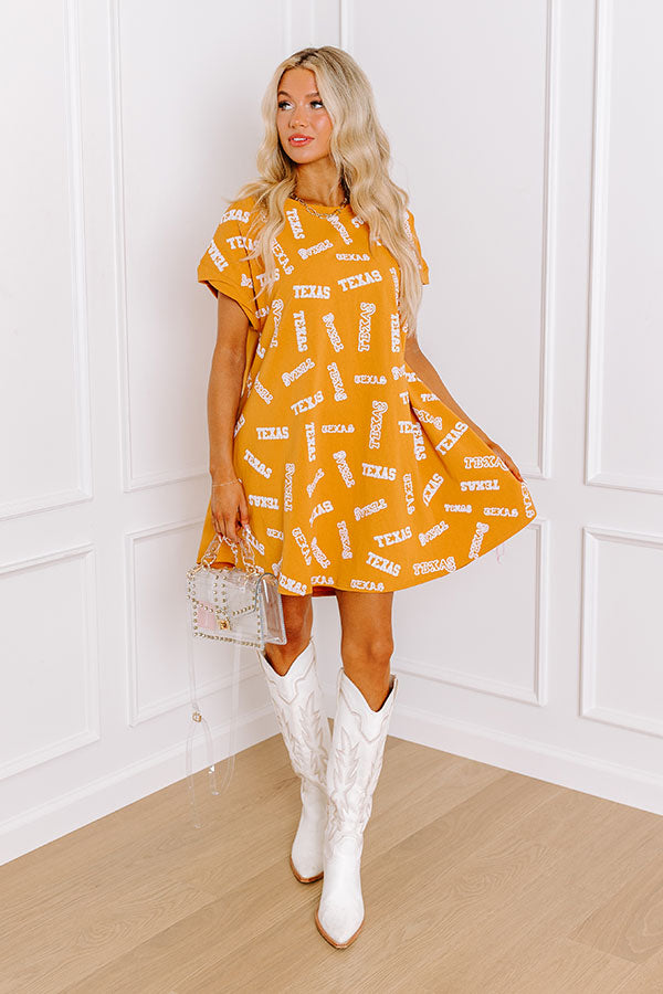 Ultimate Texas Spirit Sequin Mini Dress - Rust Edition