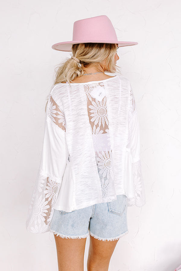 Premium Tucson Market Knit Top - Ivory Elegance