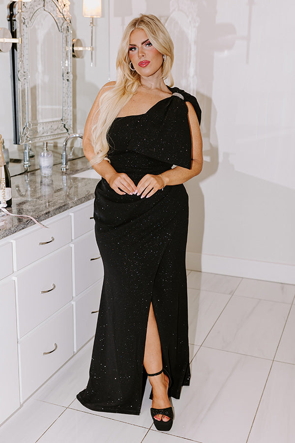 Ultimate Glamour Glitter Maxi Dress for Curves