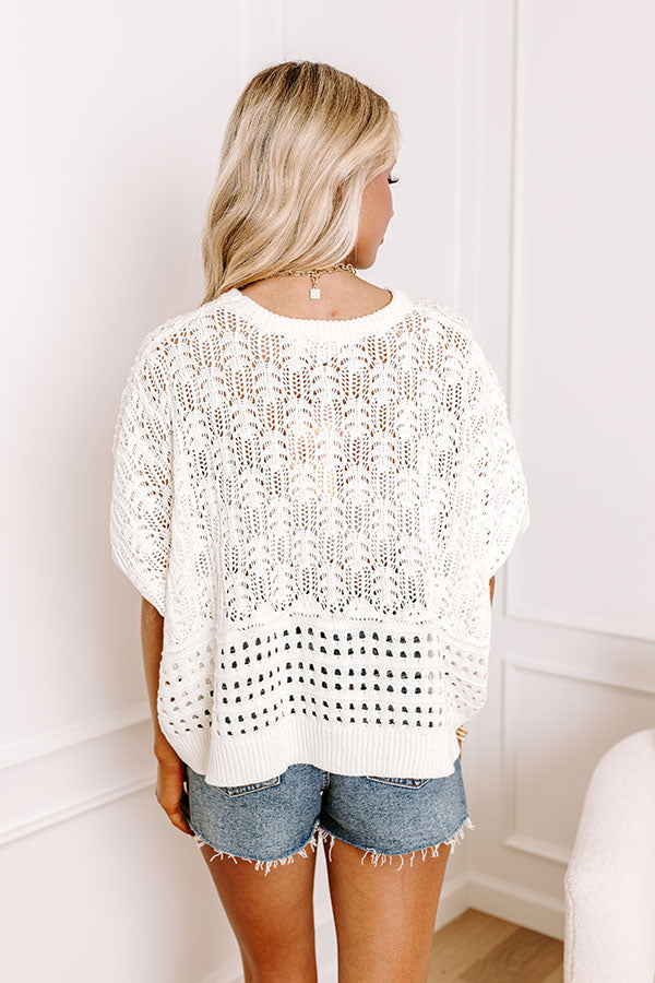 Premium Charleston Charm Pointelle Knit Top - Ultimate Southern Style