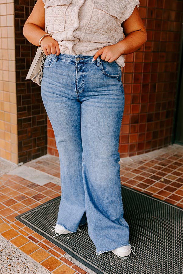 RISEN Addison Premium High Waist Wide Leg Jeans for Curves