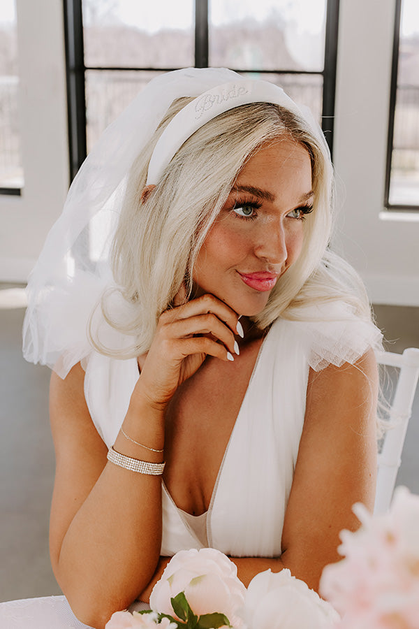 Ultimate Bridal Elegance: Embellished 'Bride' Veil Headband