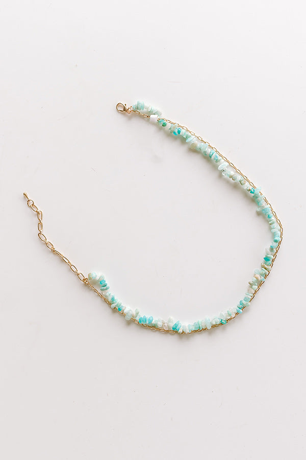 Premium Seaside Bliss Layered Necklace in Green - Boho Style Essential